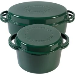 Big Green Egg Dutch Oven Grün, Oval, 5,2 Liter, Topf