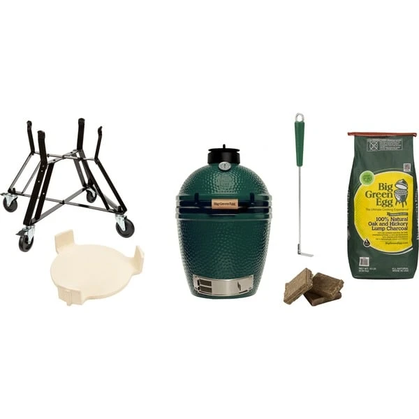 Big Green Egg Medium, Starter-Paket, Holzkohlegrill 1 Big Green Egg Medium, Starter-Paket, Holzkohlegrill