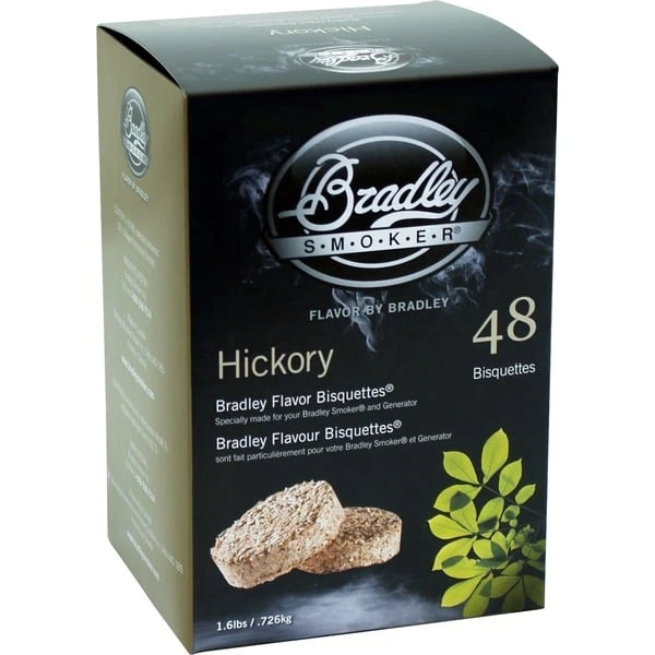 Bradley Hickory Bisquetten, 48 Stück, Räucherholz 1 Bradley Hickory Bisquetten, 48 Stück, Räucherholz