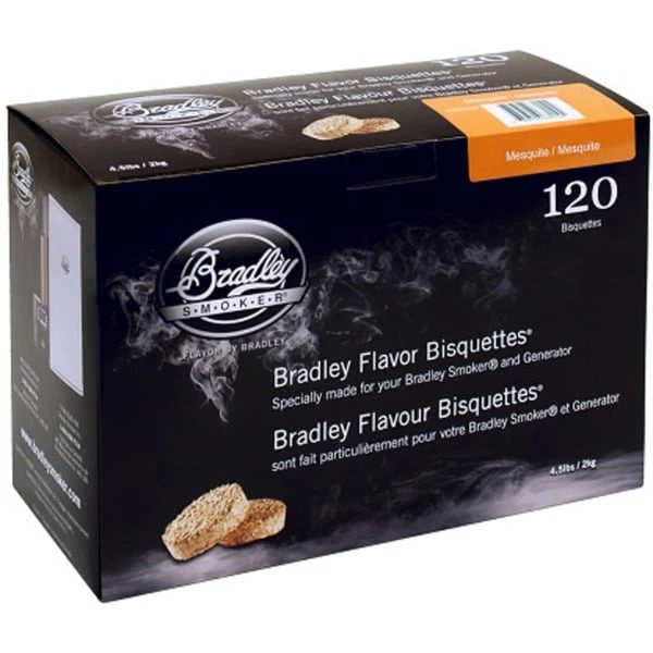 Bradley Mesquite Bisquetten, 120 Stück, Räucherholz 1 Bradley Mesquite Bisquetten, 120 Stück, Räucherholz