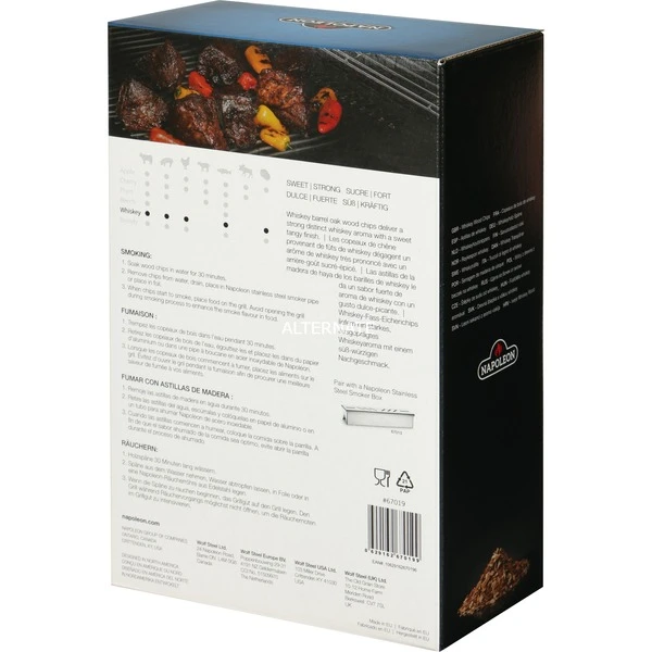 Napoleon Räucherchips Whiskey-Eiche 2 Napoleon Räucherchips Whiskey-Eiche – Bild 2