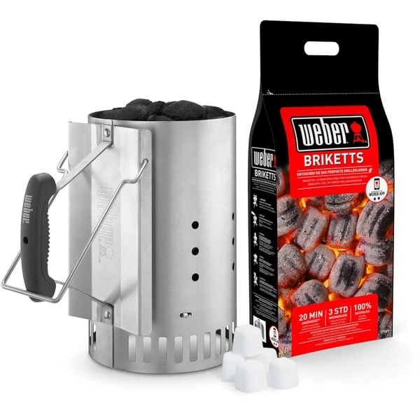 Weber Anzünd-Set 17631, Kamin, Briketts, Zündwürfel, Anzündhilfen
